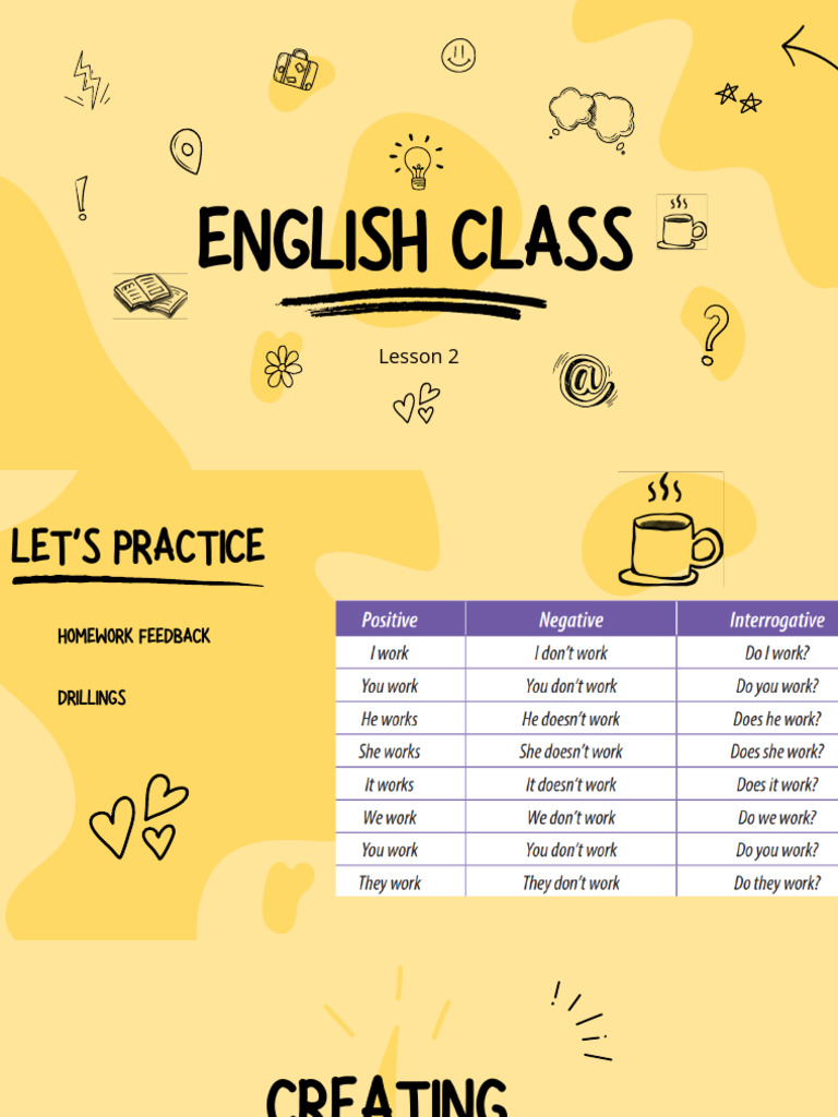 English Class: Simple Present & Time | PDF