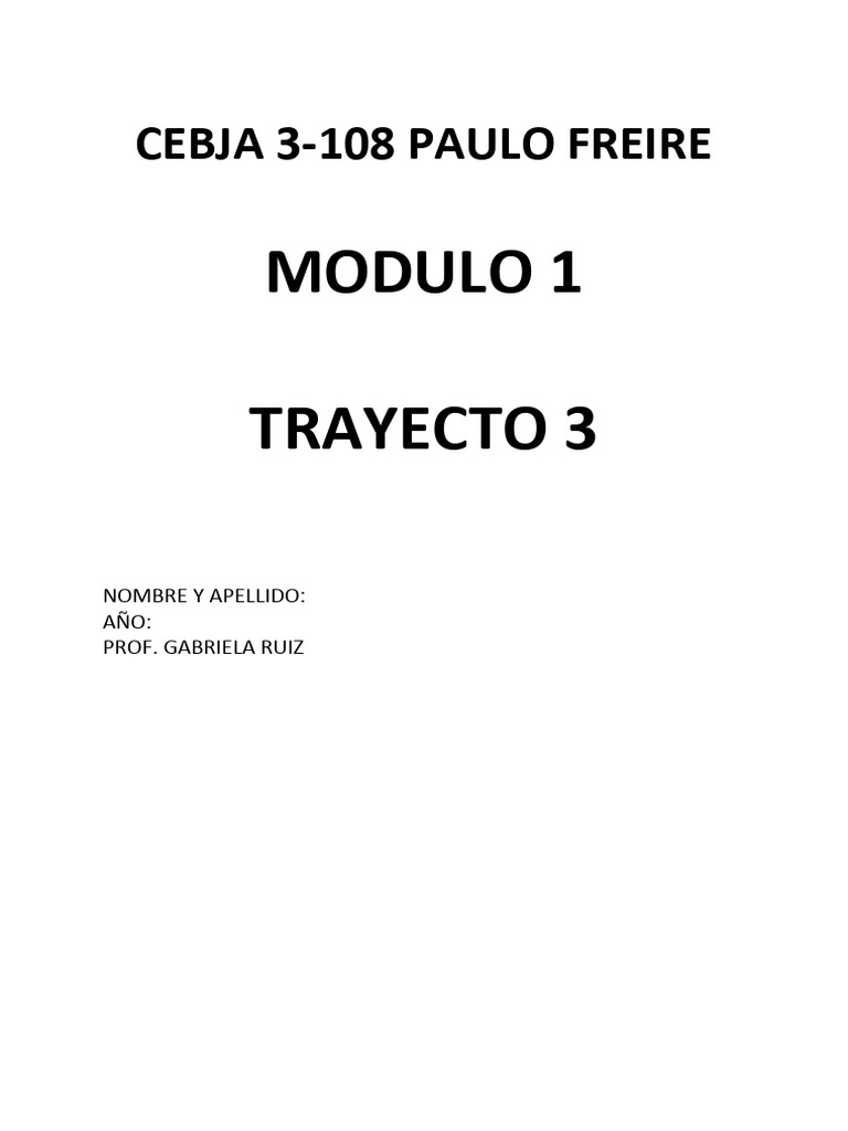 Trayecto 3 - CEBJA 3-108 | PDF