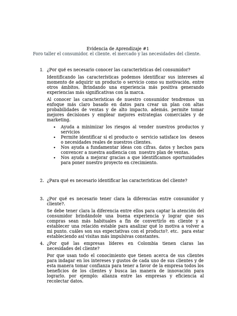 Características del Consumidor y Cliente | PDF | Cliente | Los consumidores