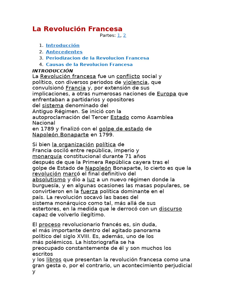 La Revolución Francesa | PDF | revolución Francesa | Francia