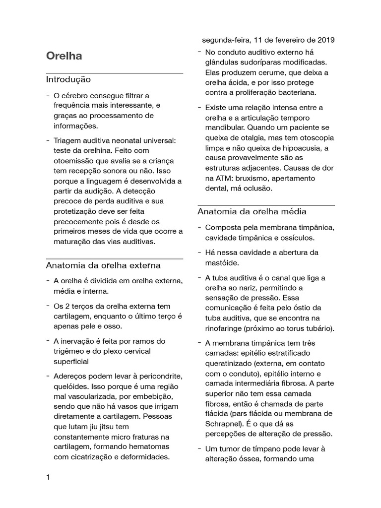 Anatomia e Função da Orelha Humana | PDF | Audição | Sistema vestibular