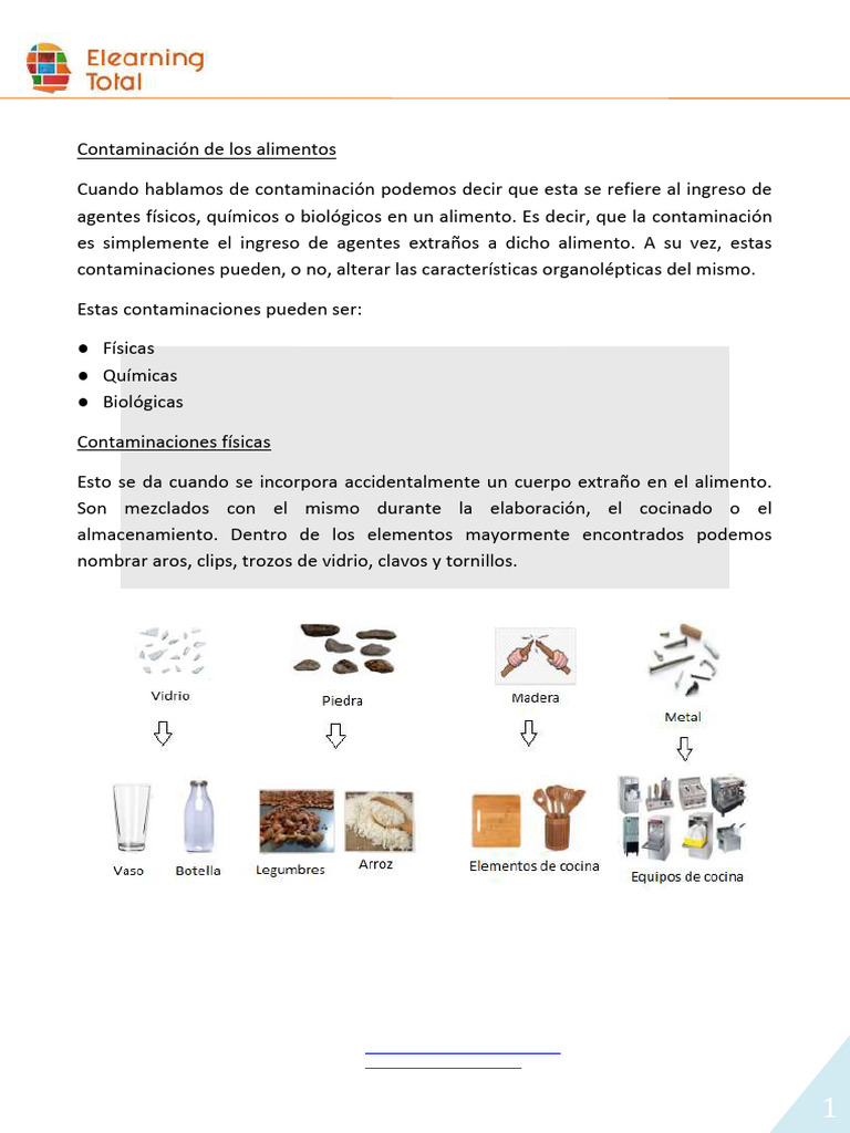 Tipos de Contaminación de Alimentos | PDF | Alimentos | Patógeno