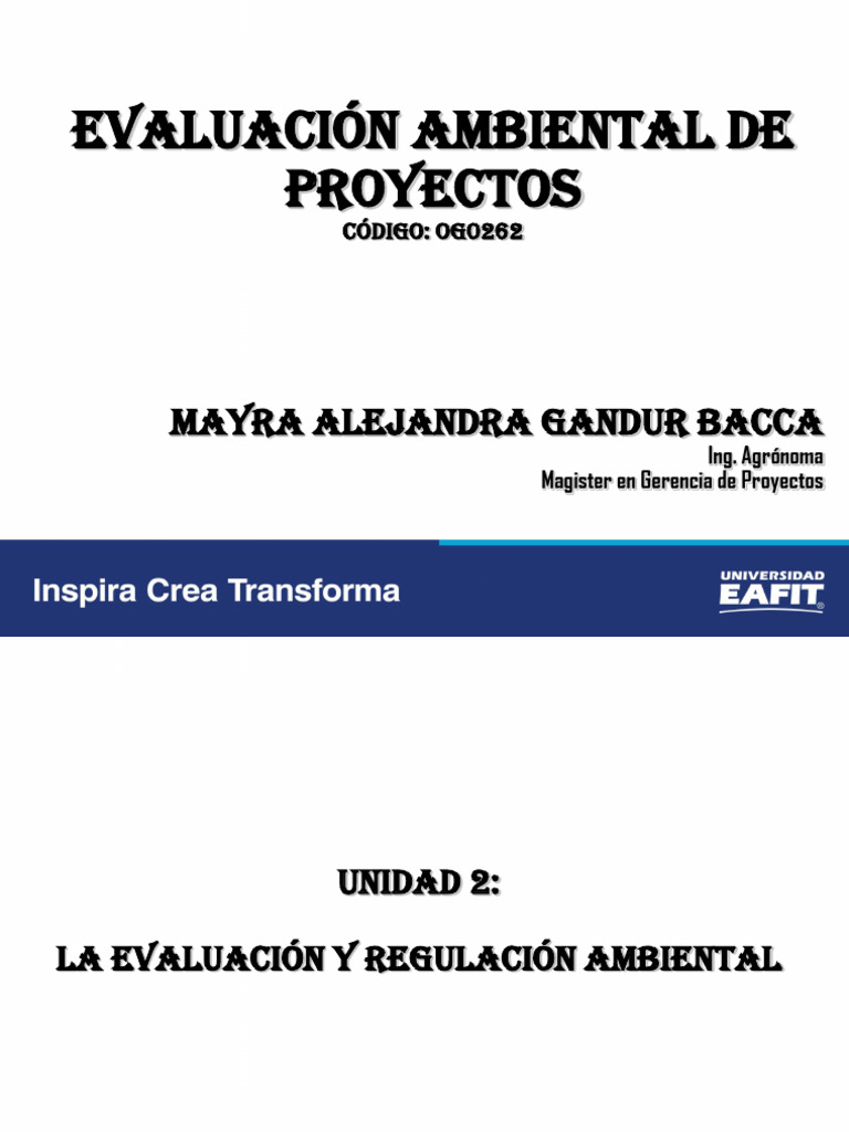 Evaluación Ambiental de Proyectos en Colombia | PDF | Evaluación de ...