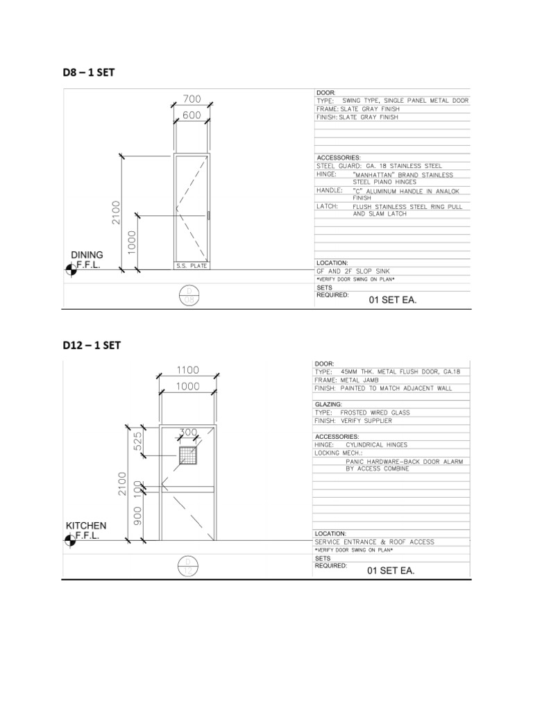 Door Details For Janus | PDF