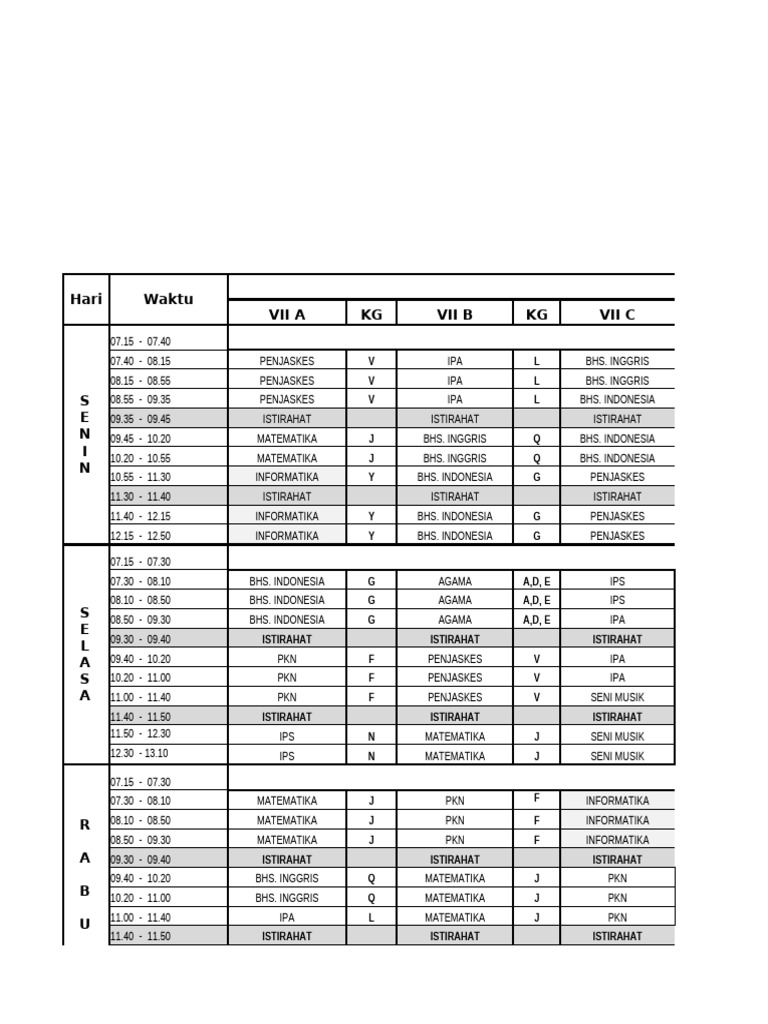 Roster 2024 Ganjil Ok | PDF