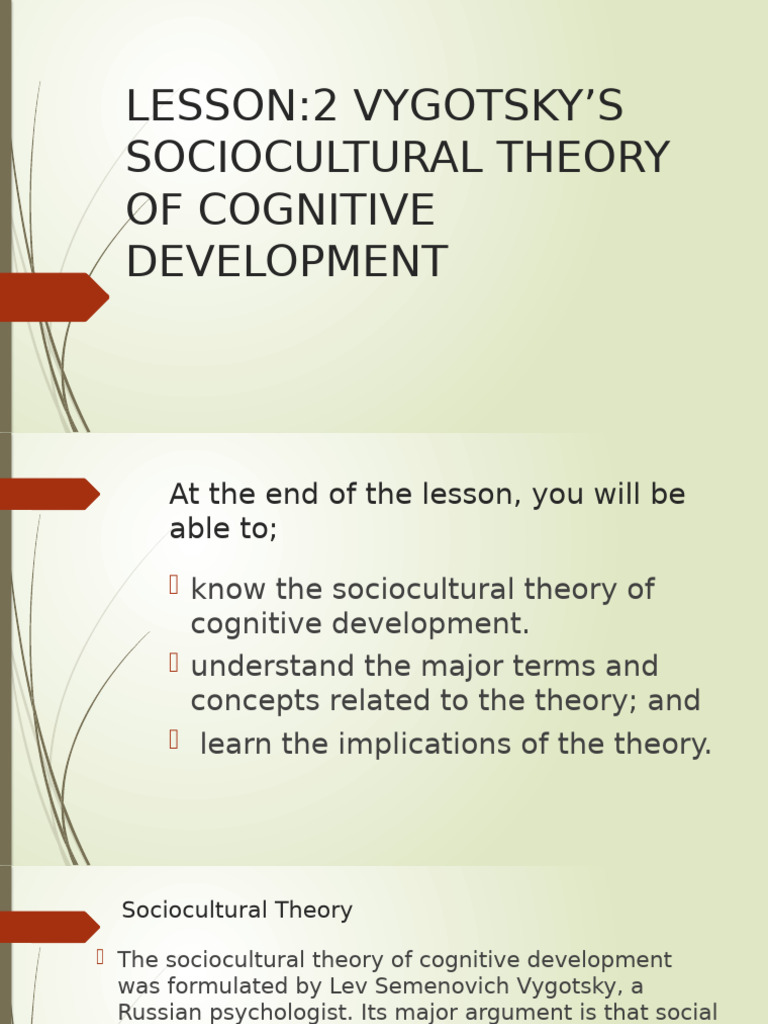 Vygotsky's Sociocultural Theory | PDF | Behavioural Sciences | Psychology