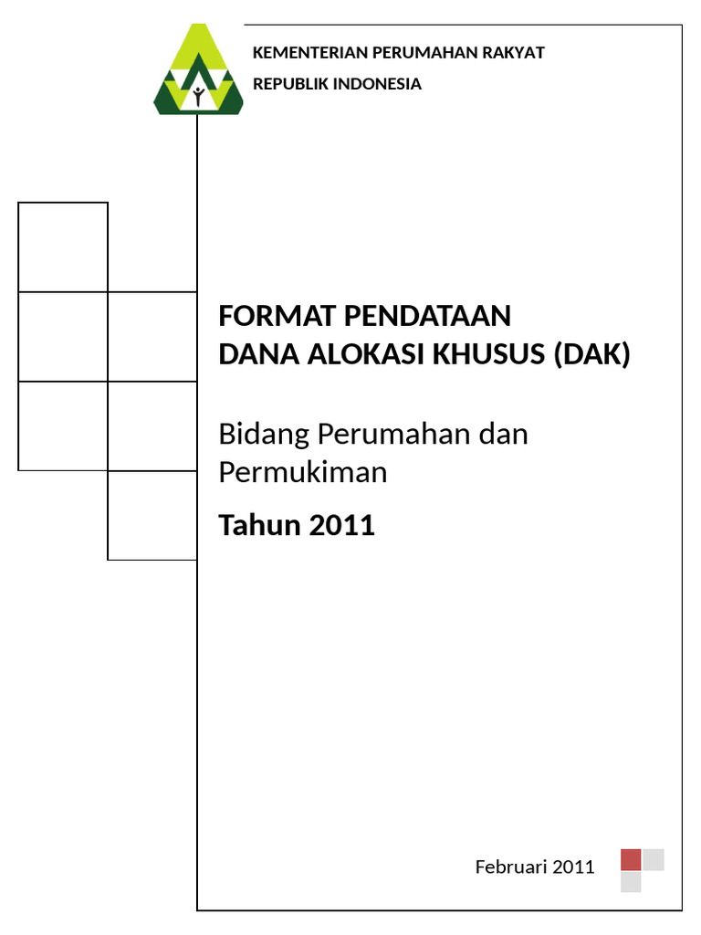 Format Data DAK Perumahan Kupang 2011 | PDF