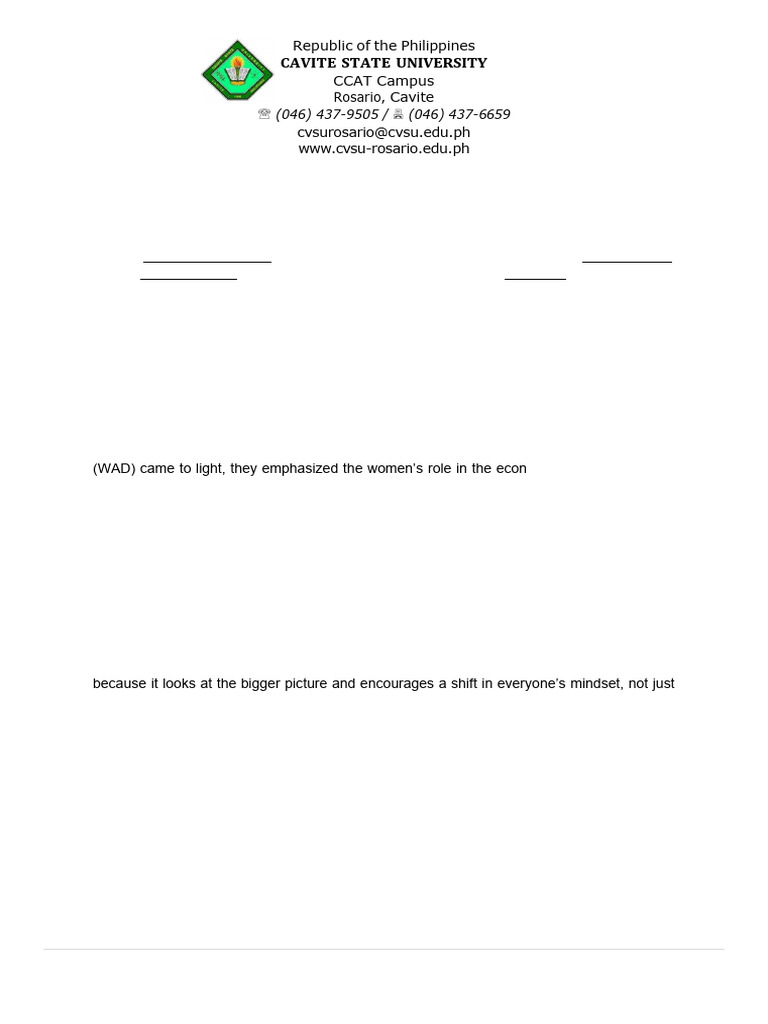 Gender Equality in Education and Society | PDF | Gender And Development ...