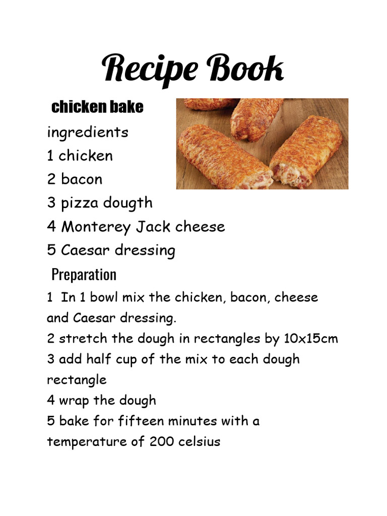 Easy Chicken Bake & Cinnamon Rolls Recipe | PDF