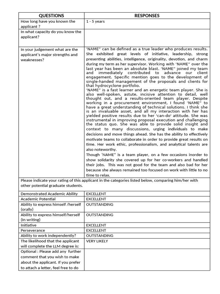 Applicant Evaluation and Recommendation | PDF | Behavior Modification ...