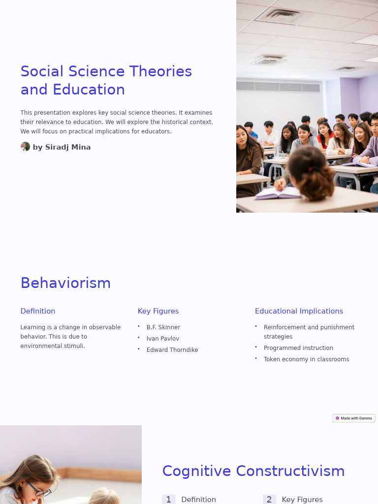 Social Science Theories in Education | PDF | Constructivism (Philosophy ...