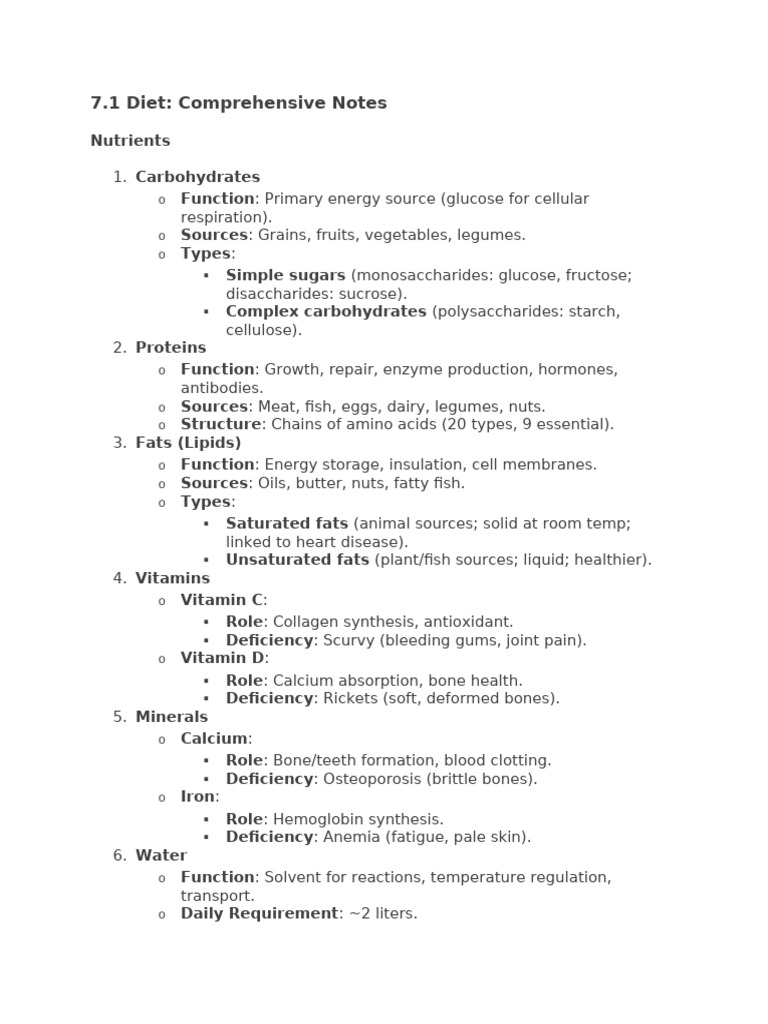 Unit 07 NOTES Final | PDF | Digestion | Small Intestine
