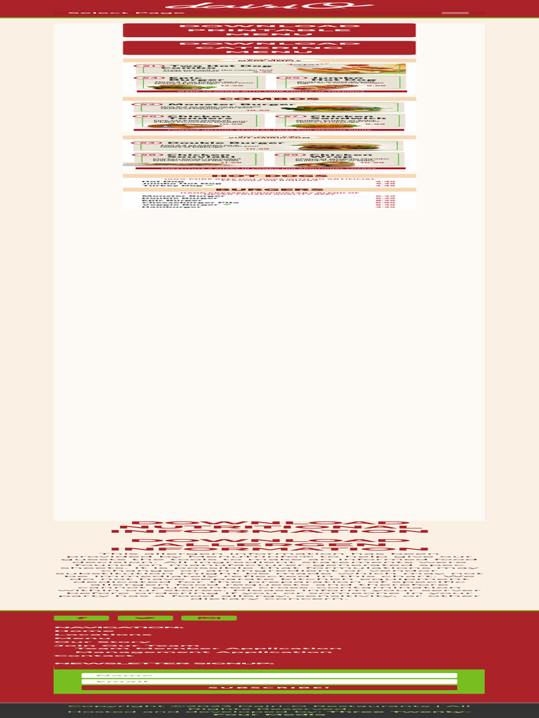Menu - Dairi-O Restaurants | PDF