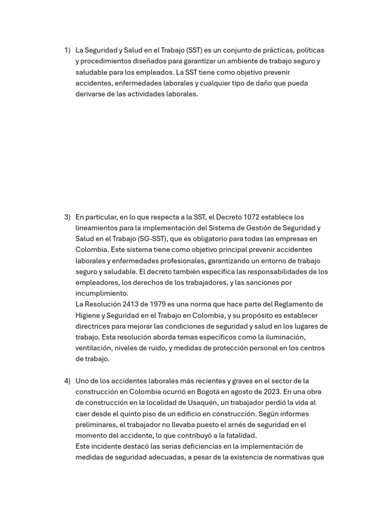 Derechos laborales en seguridad y salud | PDF | Seguridad y salud ...