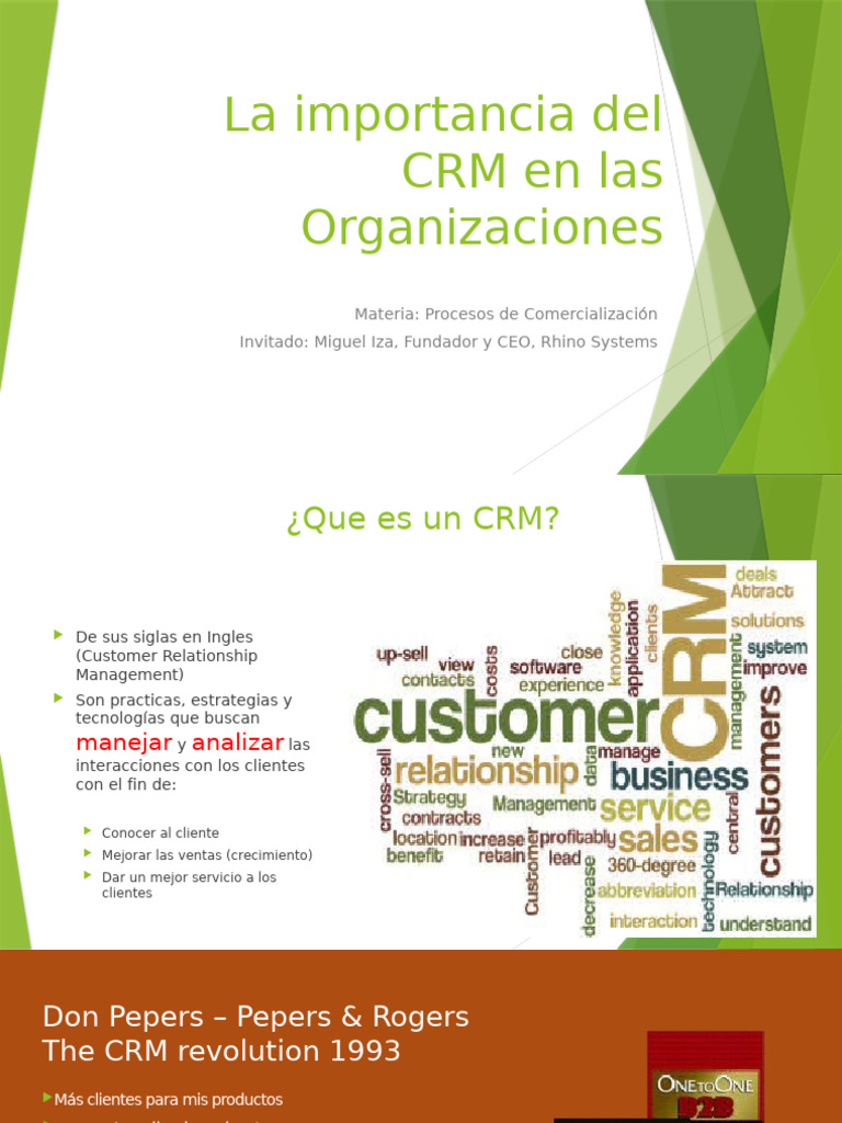 La Importancia Del CRM en Las Organizaciones | PDF | Gestión de la ...