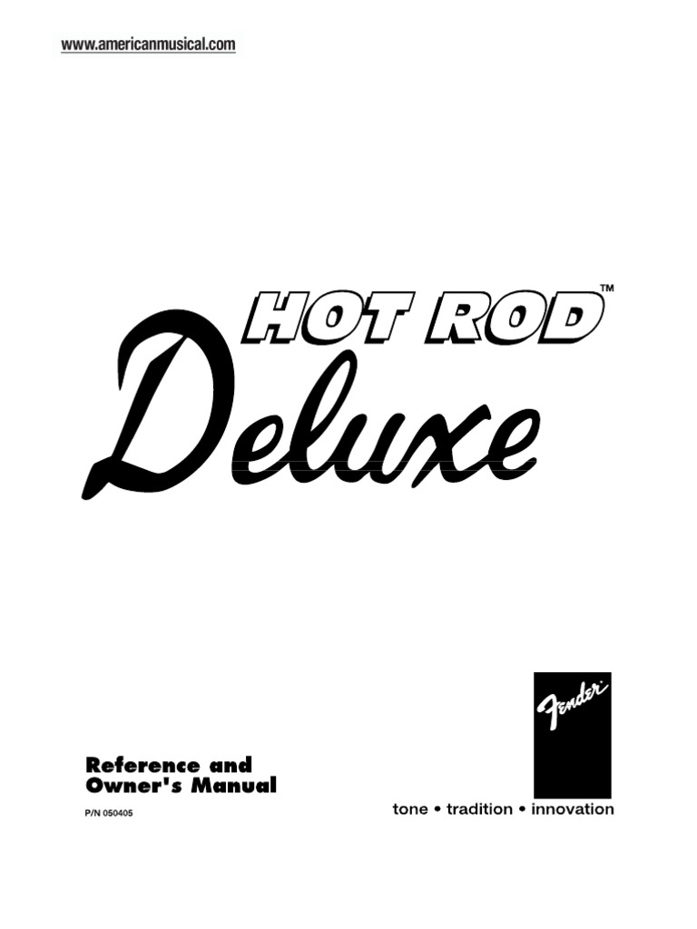 Fender Hot Rod Deluxe Manual PDF Amplifier Vacuum Tube