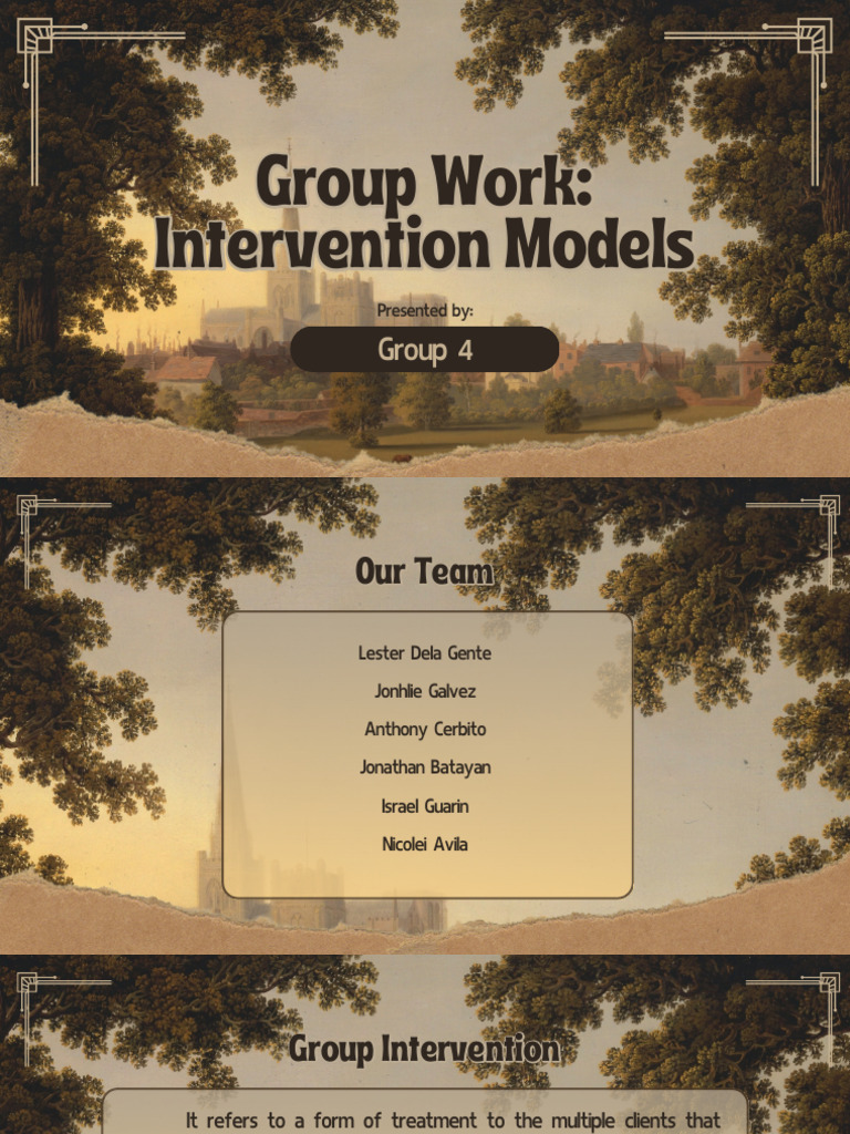 Group Work Intervention Models in Social Work | PDF | Psychotherapy ...