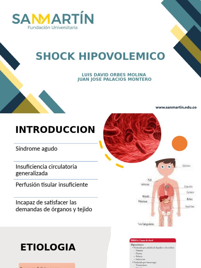 Guía Completa sobre Shock Hipovolémico | PDF | Choque (circulatorio ...