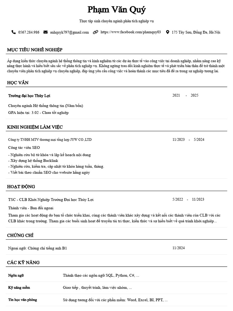 Final CV | PDF