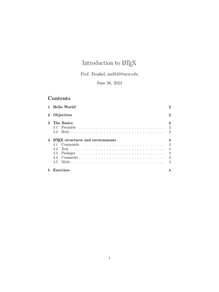 Introduction To LaTeX2 | PDF | Te X | Computer Programming