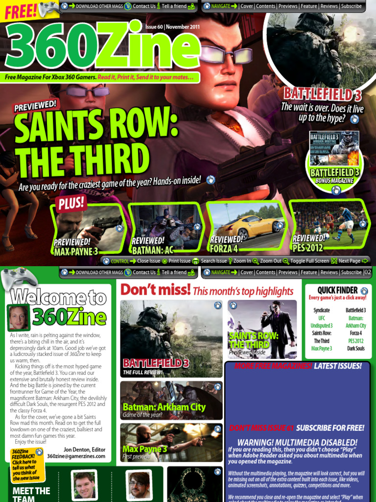 360zine Issue 60 | PDF | Xbox | Ultimate Fighting Championship