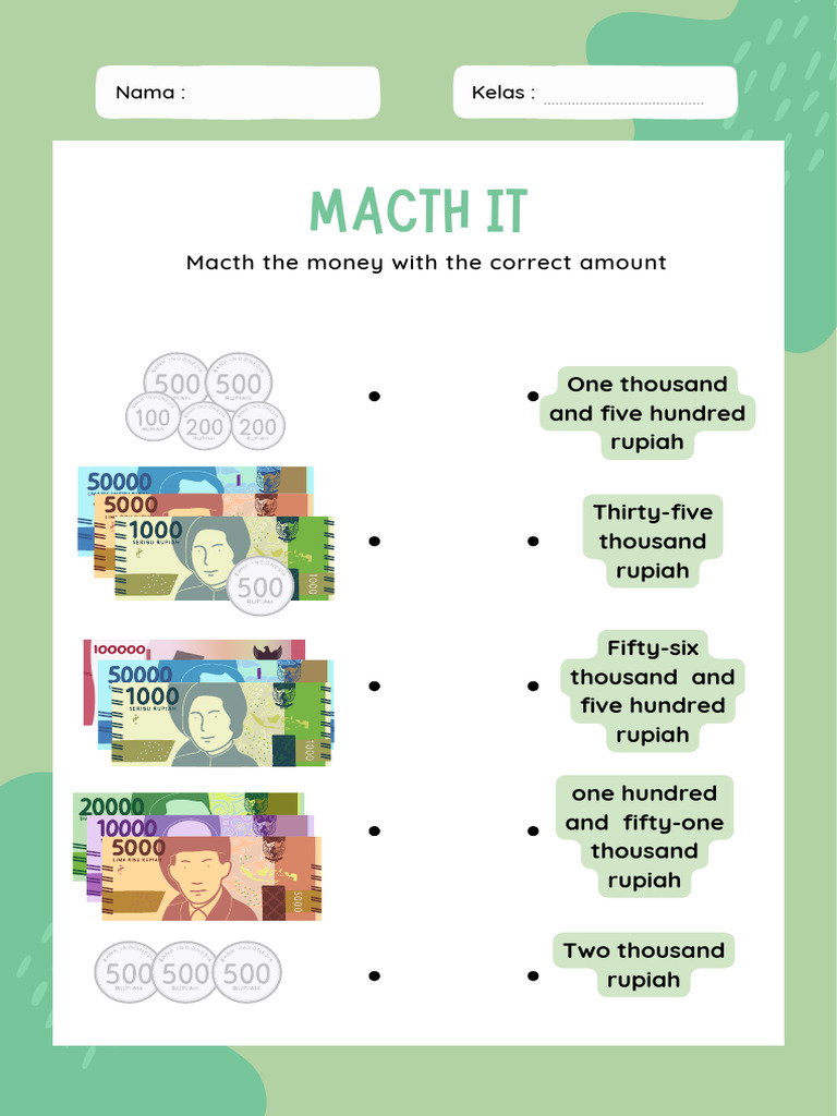 Worksheet: Currency in English | PDF