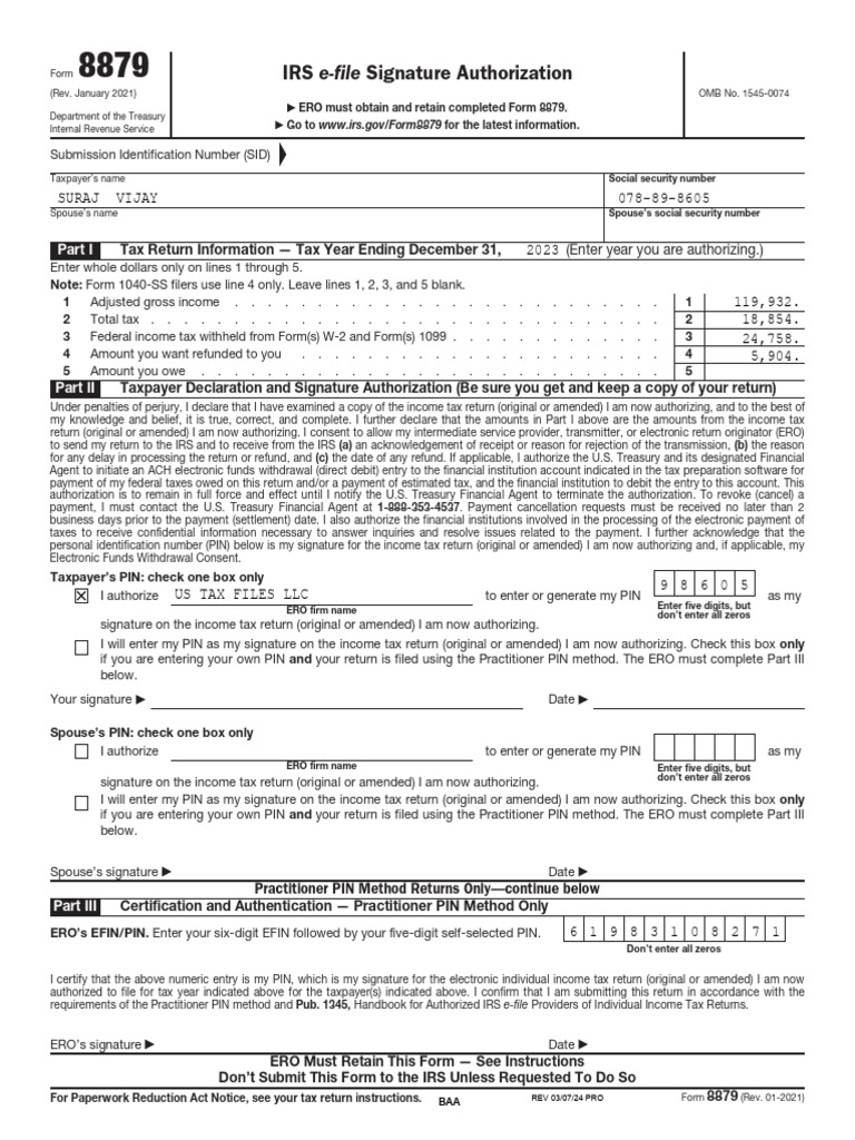 Ustaxfiles Final Document Ty-2023 | PDF | Irs Tax Forms | Tax Refund