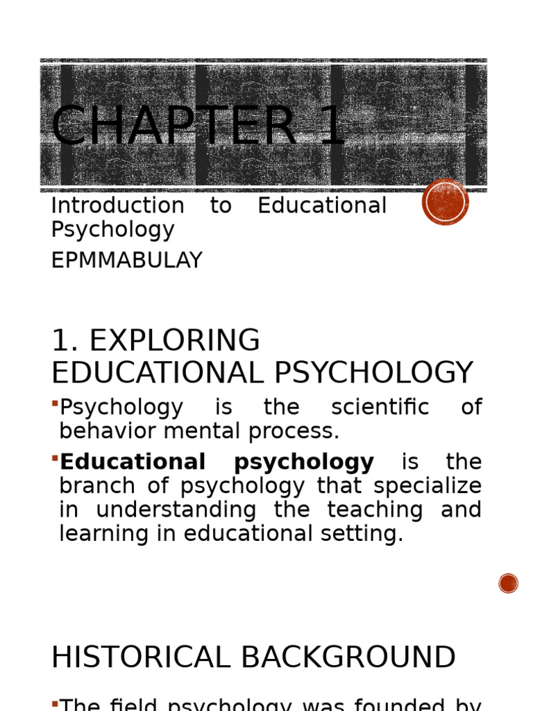 EDPsy Chapter 1 Intro To Educ Psych | PDF | Psychology | Educational ...