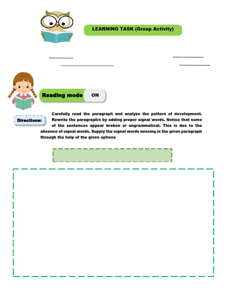 Learning Task Group Activity | PDF