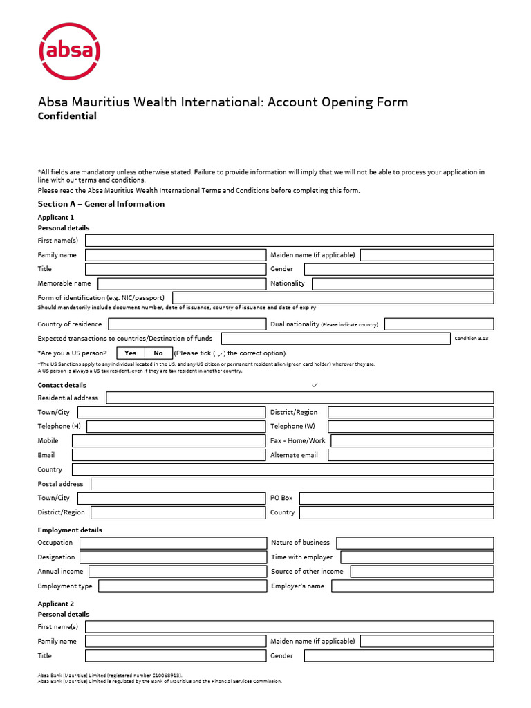 Wealth International Client Relationship Form 2 Application Form V1 ...