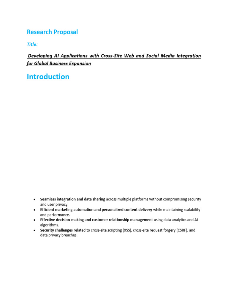 Research Proposal - Chinese | PDF | Artificial Intelligence ...