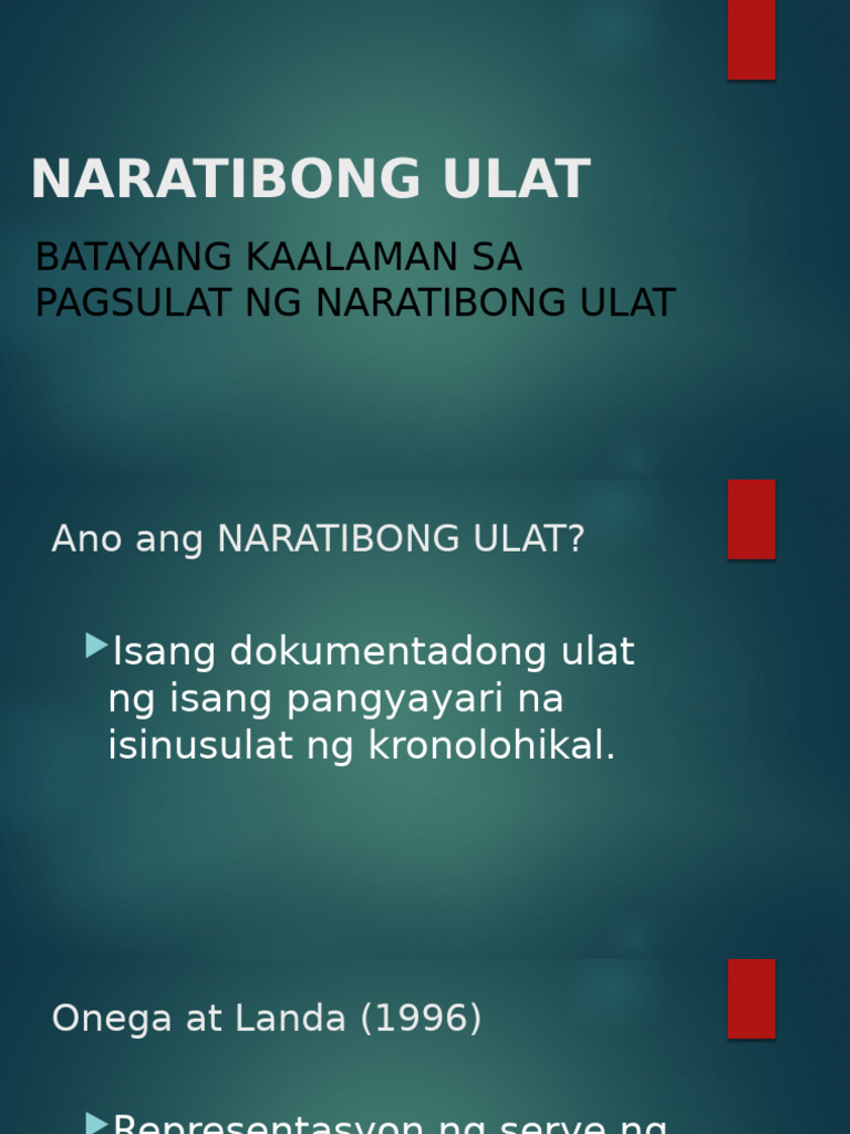 WK 12 Naratibong Ulat | PDF