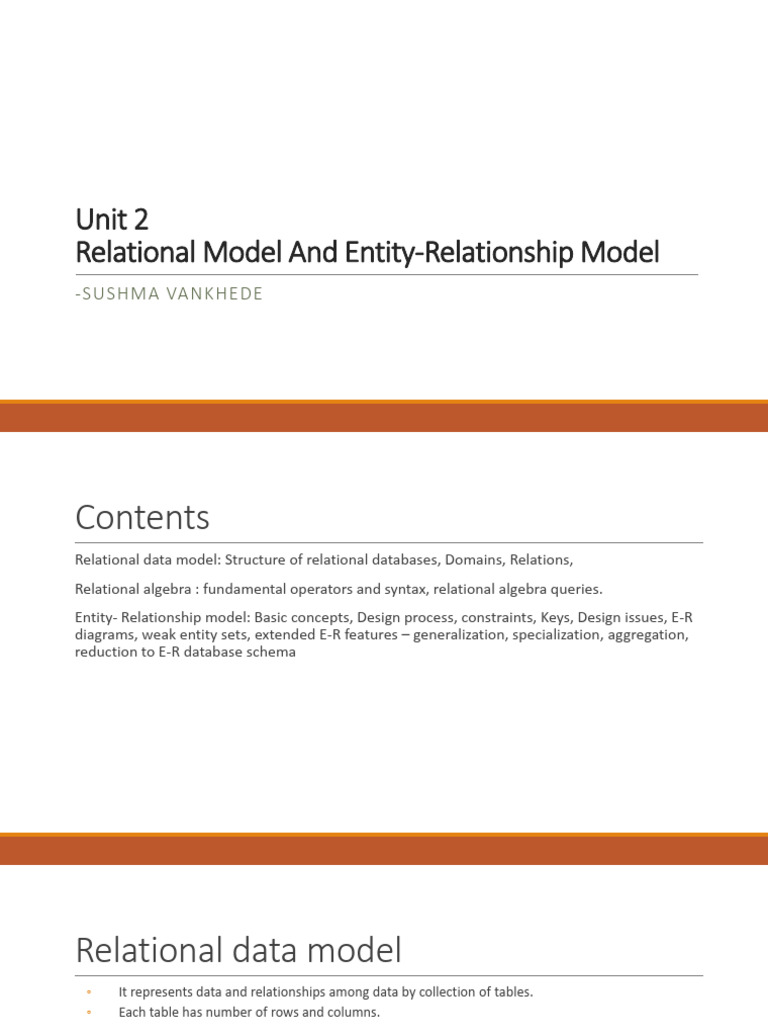 ER and Relational Model Overview | PDF | Relational Model | Relational ...