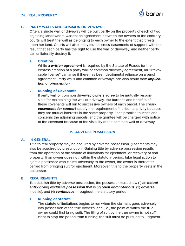 Adverse Possession and Contracts | PDF | Adverse Possession | Estoppel