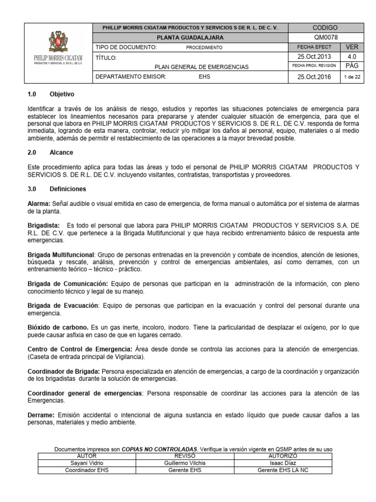 2 Plan General de Emergencias | PDF | Temblores | Defensa Civil