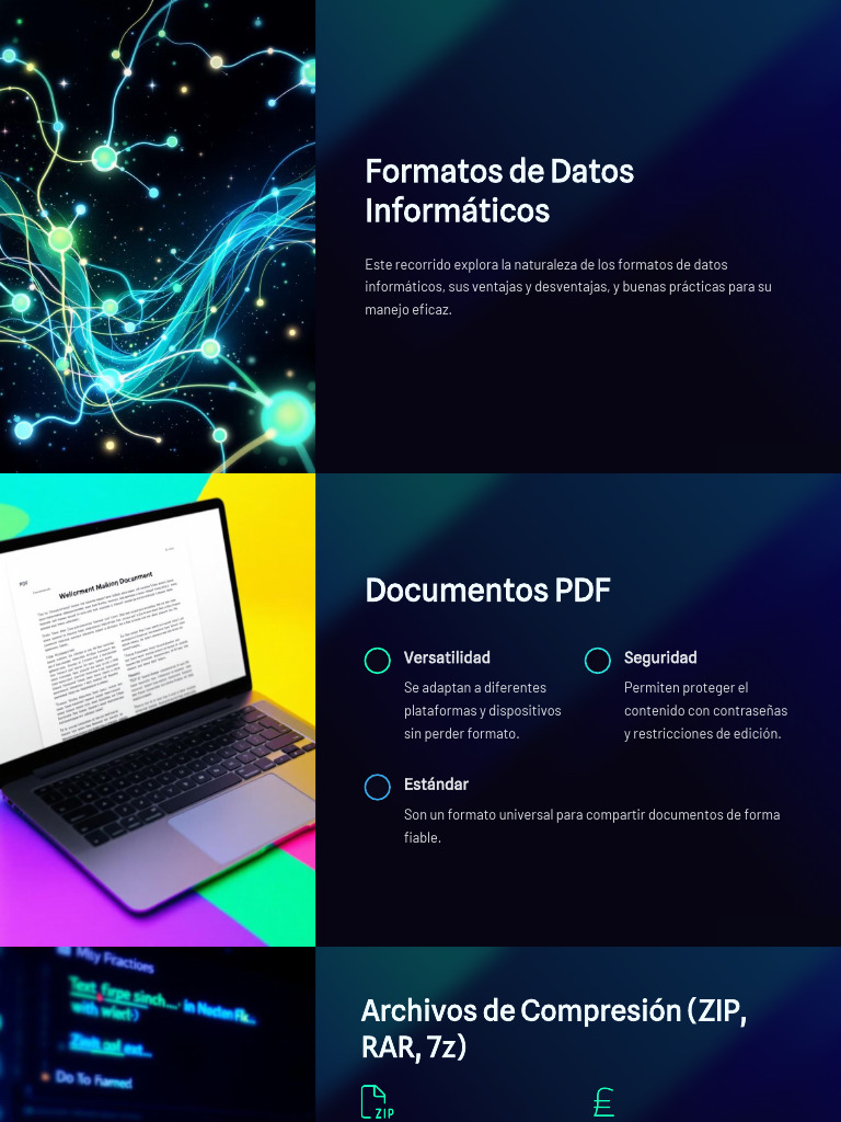 Formatos de Datos | PDF | Archivo de computadora | Compresión de datos