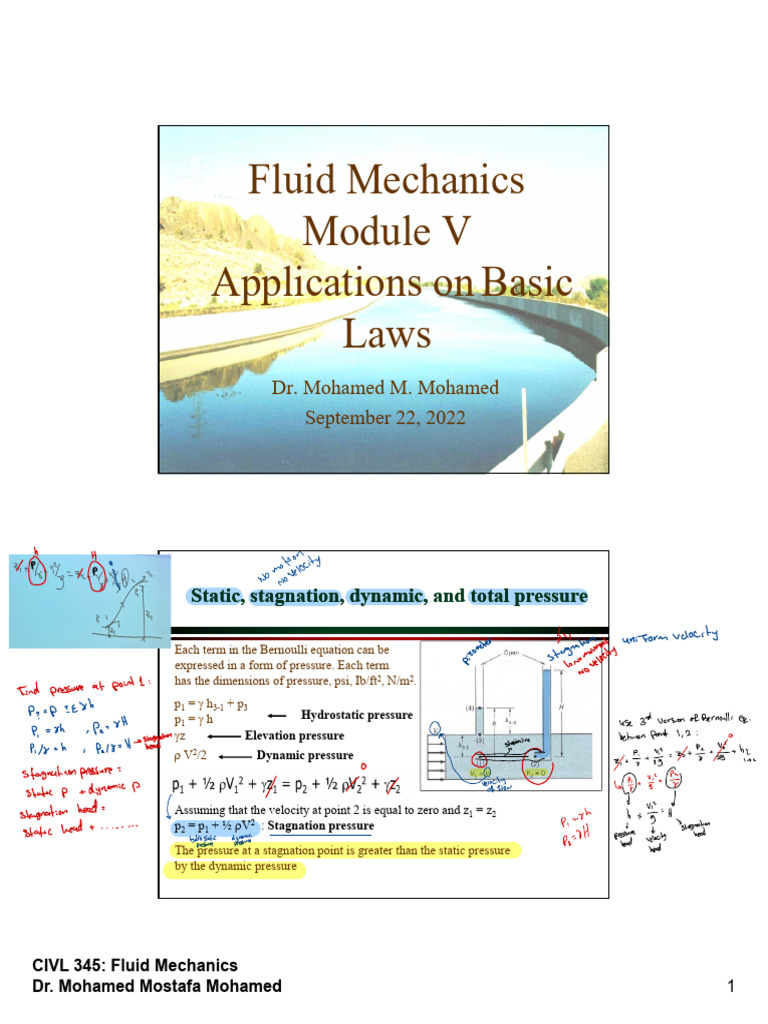 Fluid Mechanics: Bernoulli's Equation Applications | PDF | Pressure ...