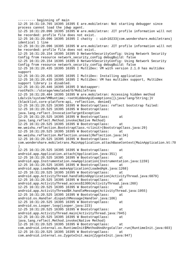 MobileTrans Error Code 0-2048 Logs | PDF | Java (Programming Language ...