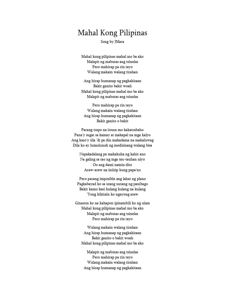 Mahal Kong Pilipinas | PDF
