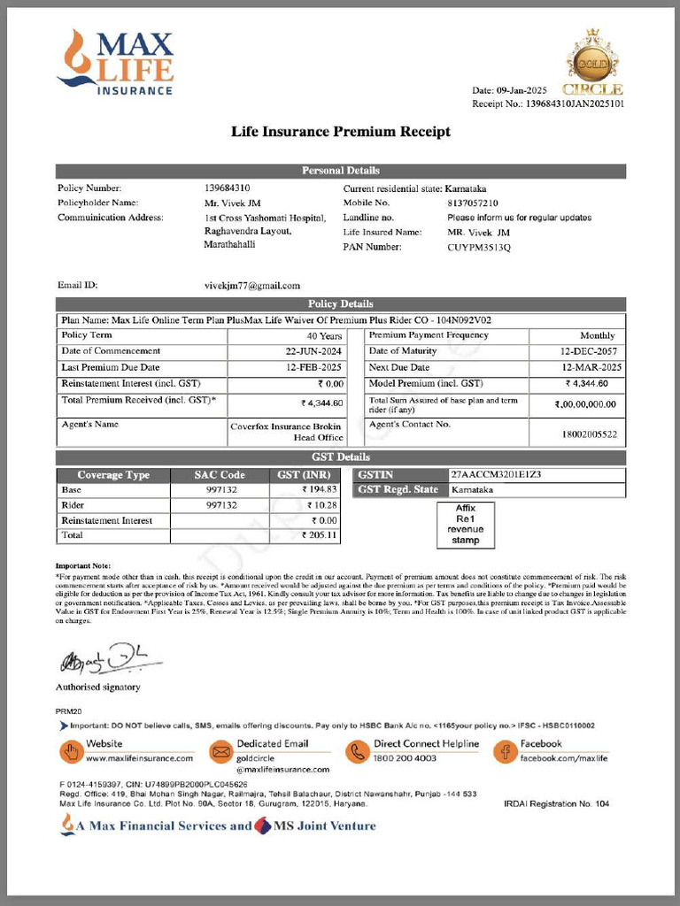 Insurance Details | PDF