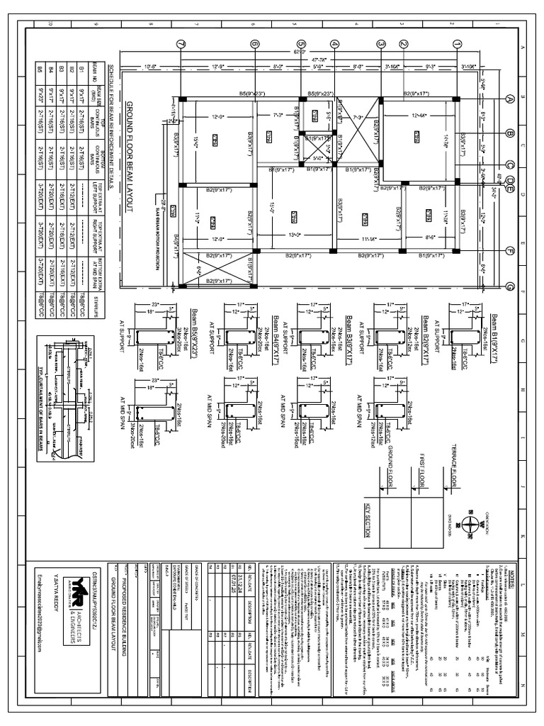 Mint Villa Ground Floor Beam Layout | PDF