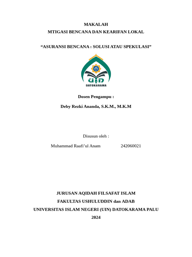 Makalah MBKL Raafi'Ul Anam | PDF