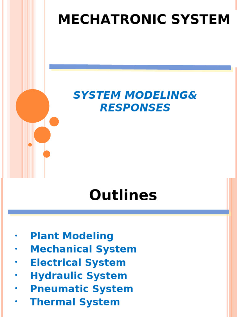Mechatronic System Modeling Techniques | PDF | Hydraulics ...