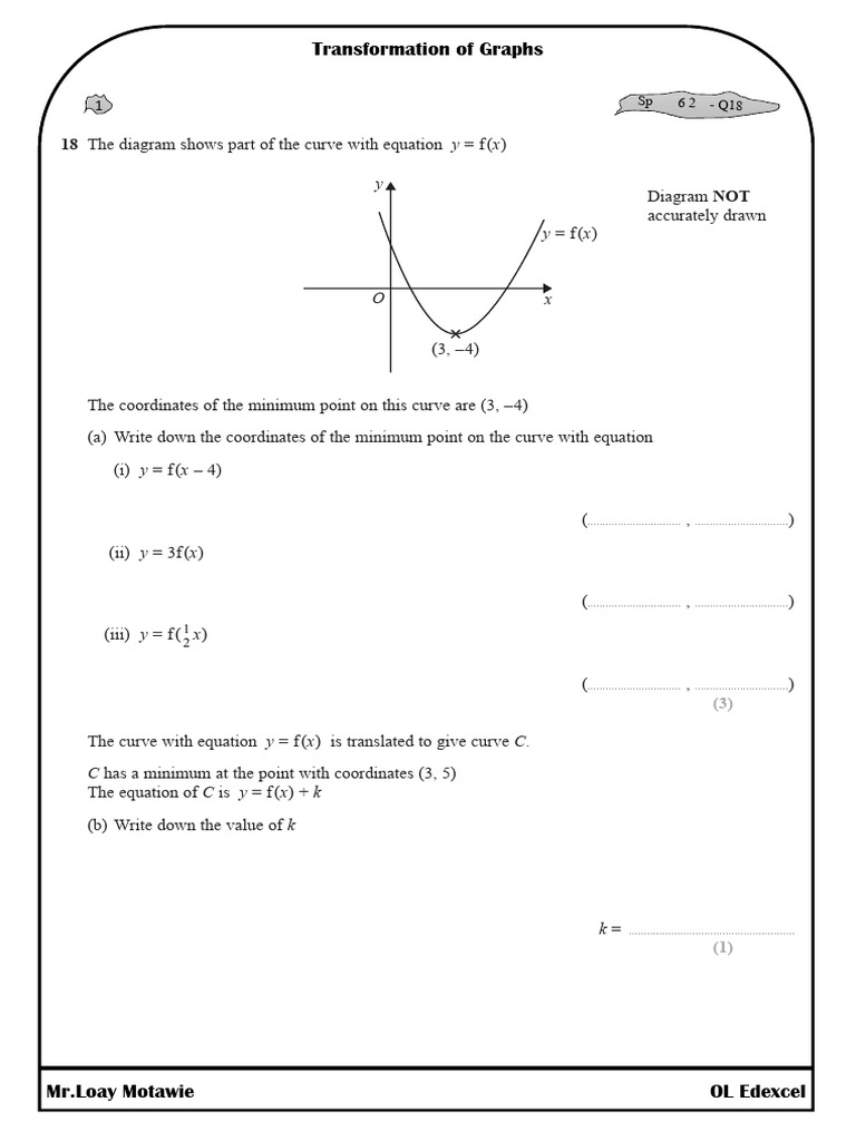 Graph Transformations and Coordinates | PDF | Curve | Mathematical Analysis