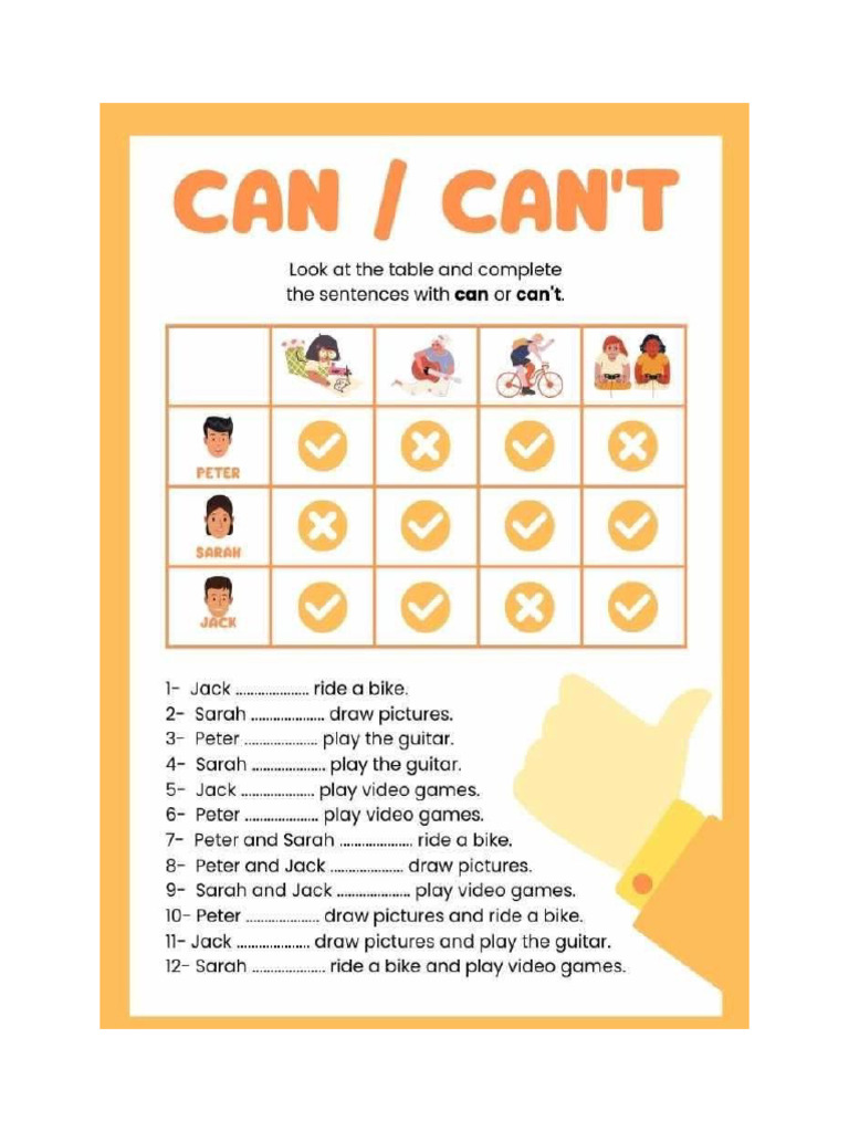 Can Cant Do Does | PDF