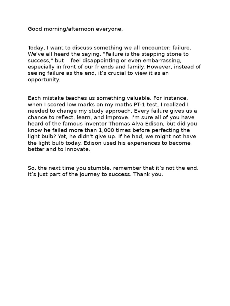 Embracing Failure as a Path to Success | PDF