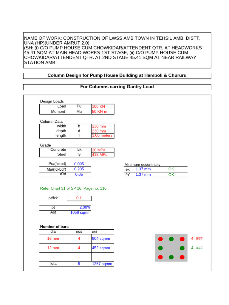 Column Design-Type 1 | PDF | Structural Engineering | Concrete