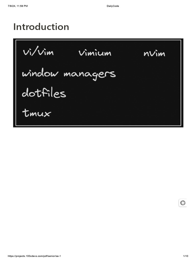 Essential Vim and TMux Commands Guide | PDF | Computer Architecture ...