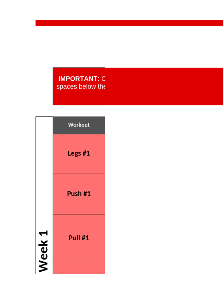 8-Week Push Pull Legs Workout Plan | PDF | Elbow | Physical Exercise