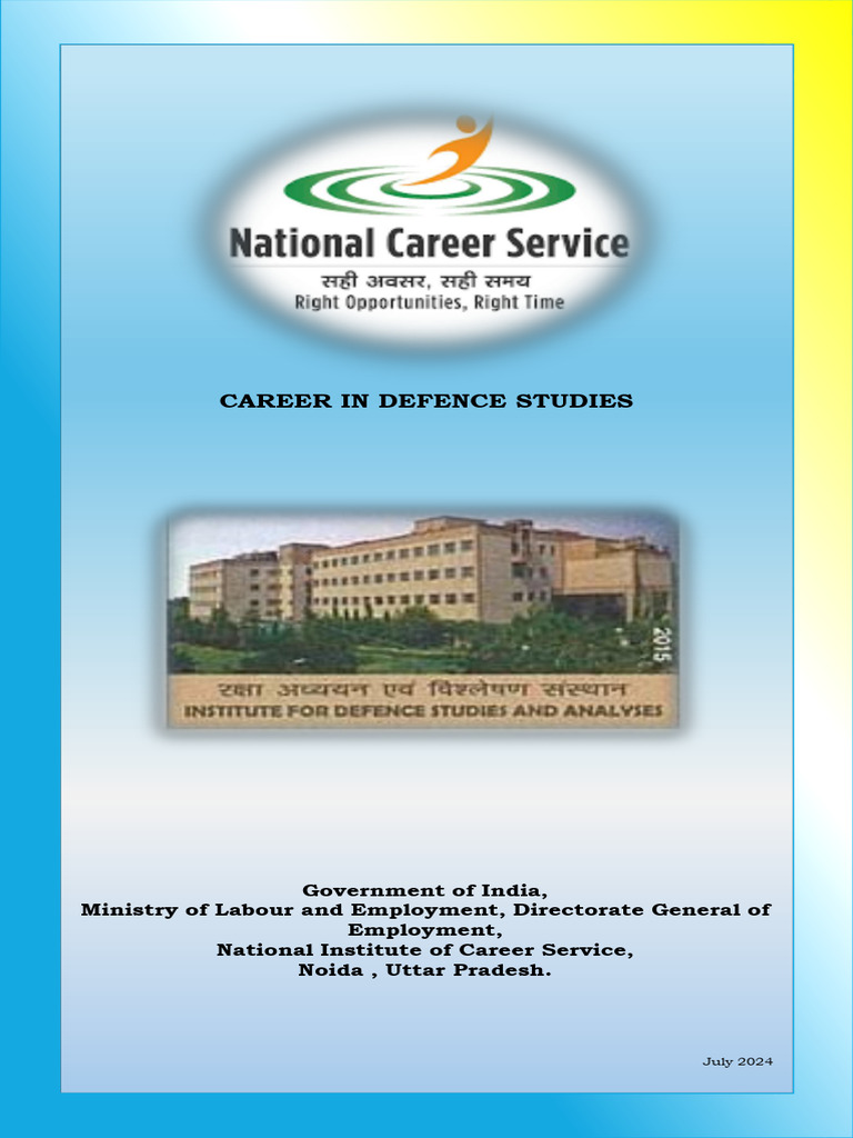 Career Opportunities in Defence Studies | PDF | Military Science